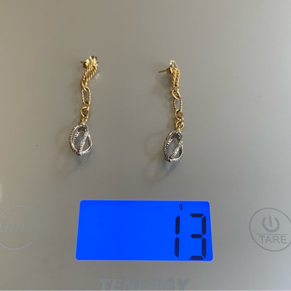 DAVID YURMAN Rare 18K Diamond Lantana Figaro Chain Earrings 💎💎💎 - Picture 13 of 13